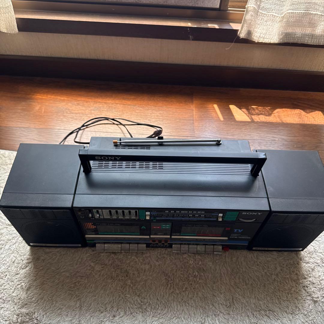 SONY ラジカセ CFS-W600 2WAY ブラック 昭和レトロ