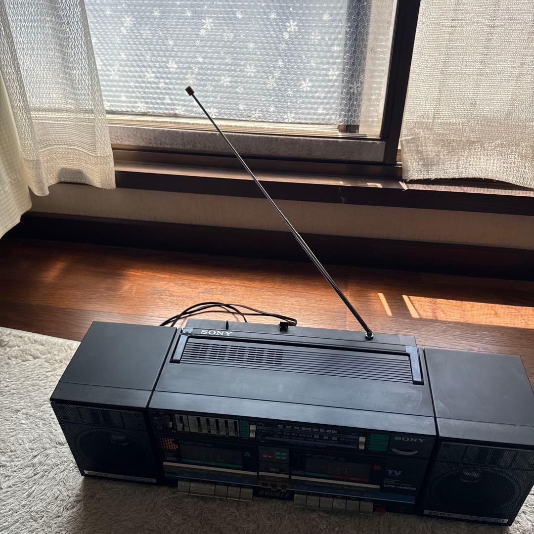 SONY ラジカセ CFS-W600 2WAY ブラック 昭和レトロ