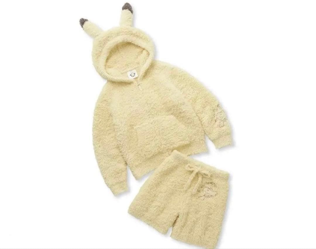 新品未開封　ジェラートピケ　ポケモンスリープ　ピカチュウ　パーカー&ショーパン ポケモンスリープ】ジェラート ピカチュウパーカ&ショートパンツセット