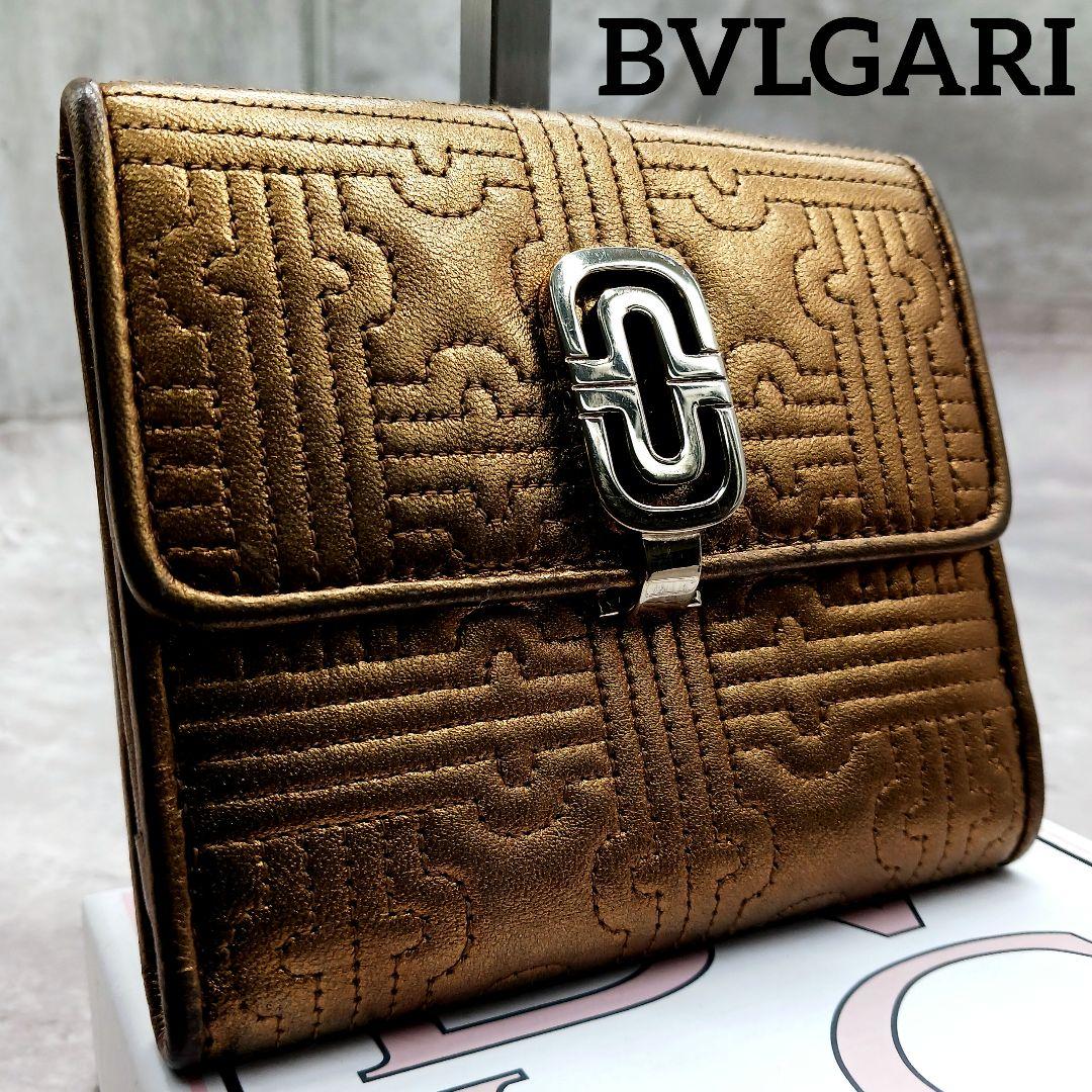 ✨廃盤.希少✨ ブルガリ パレンテ クリップ開閉 レディース 折財布 ゴールド 希少 ブルガリ 折財布 パレンテシ BVLGARI ゴールド 廃盤 クリップ開閉