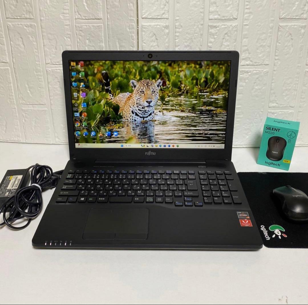 Windows11 オフィス付きRYZEN7 SSD256GB 富士通ノートPC marshal_fmva56h2lk-1358r111