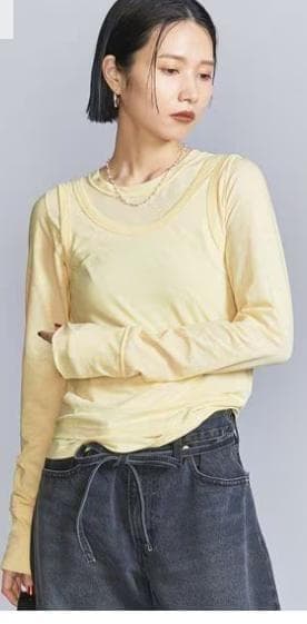 ドゥーズィエムクラス EVERYDAY I LIKE カシミヤ混 シアー ニット