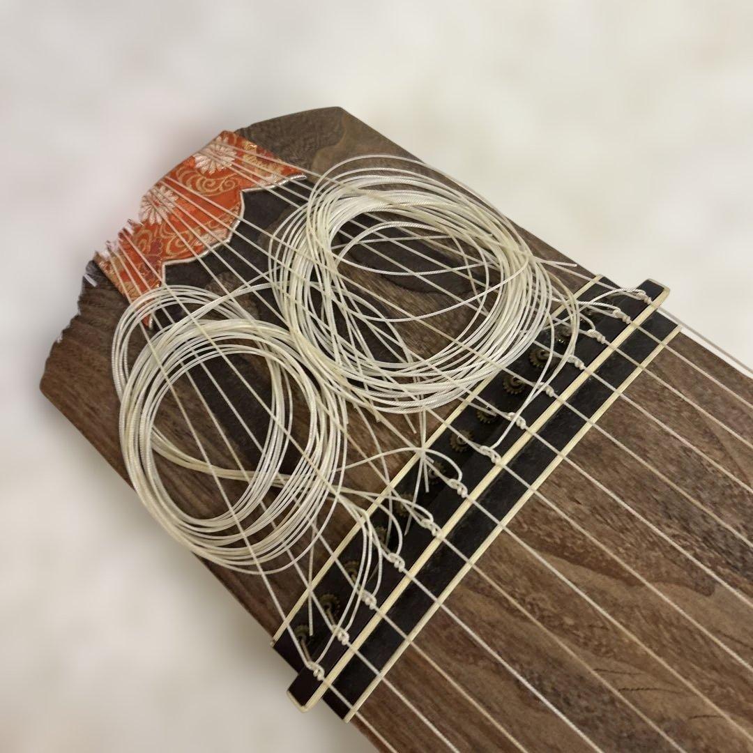 美品】琴 和楽器 13弦 半上角 波甲 すだれ掘り