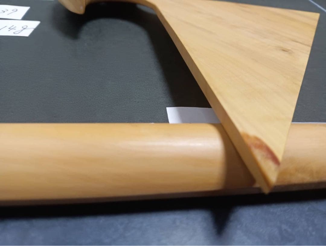 ㊴薩摩琵琶用 撥・黄楊（22.4cm）