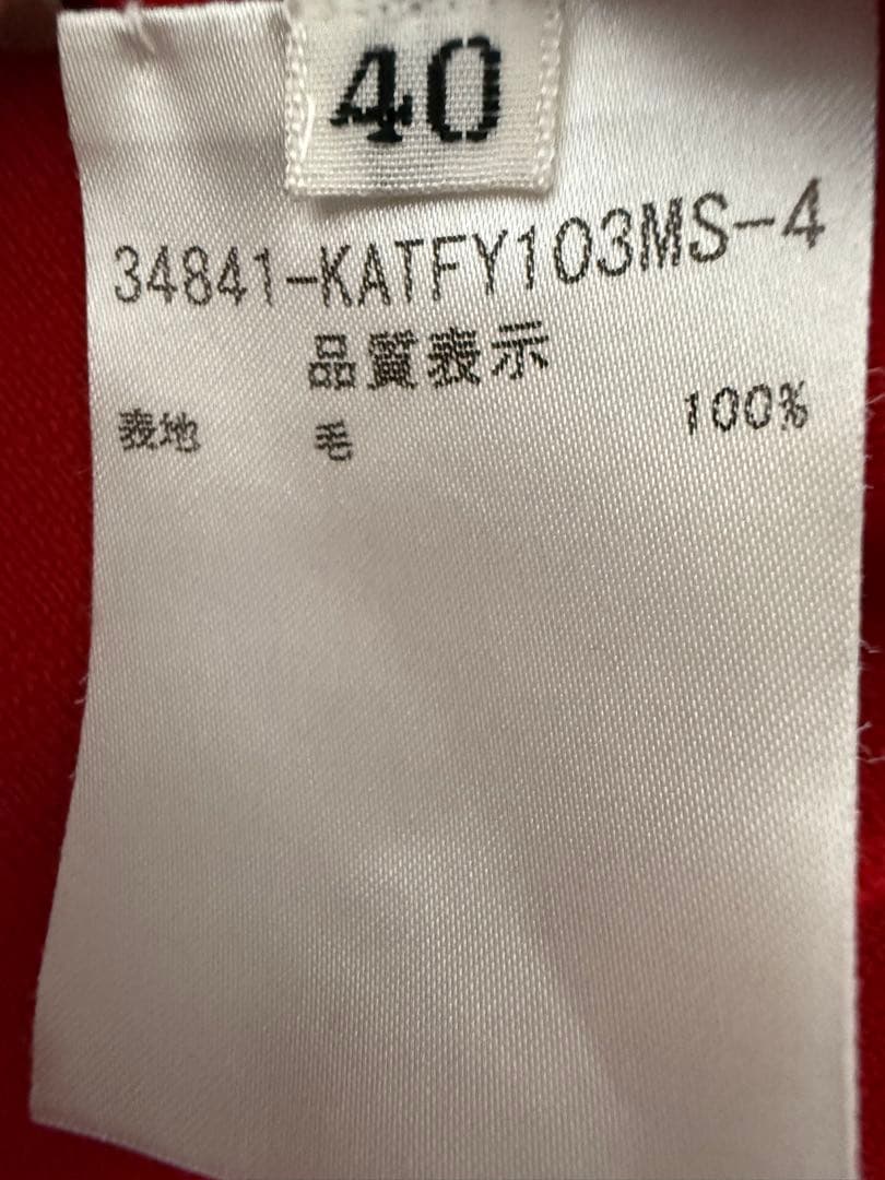 極美品foxeyタートルネックセーターsize40 レッド - メルカリ