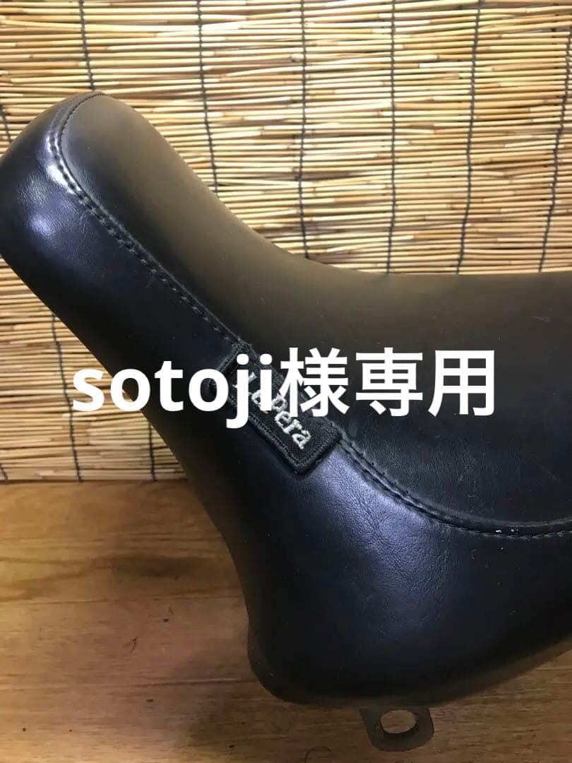 ハーレー ラペラ　シート ラペラ□ヴィラン ソロシート ダイヤモンドステッチ ブラック