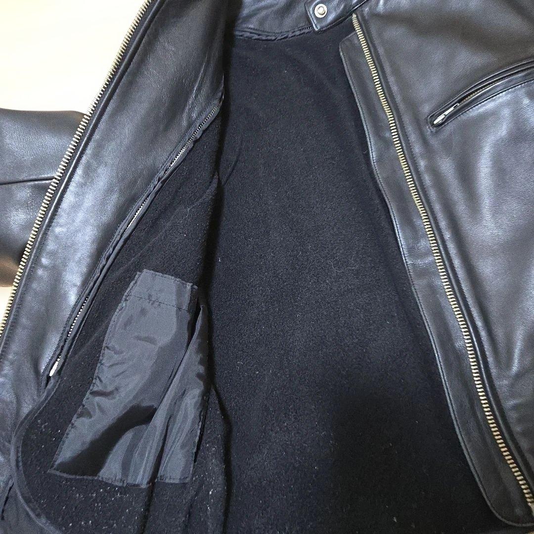 最終値下げ）ブラック レザー シングル ライダースジャケット