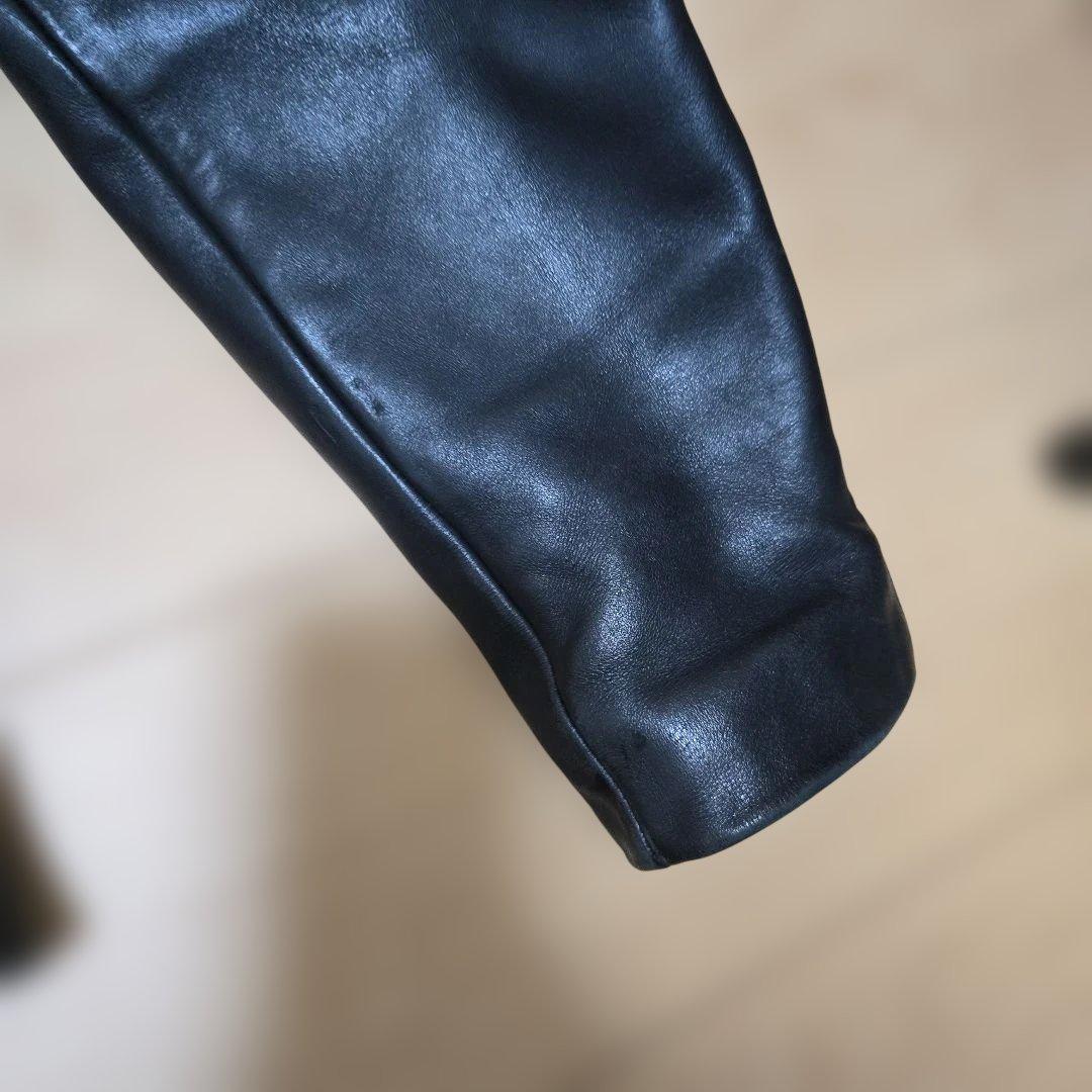 最終値下げ）ブラック レザー シングル ライダースジャケット