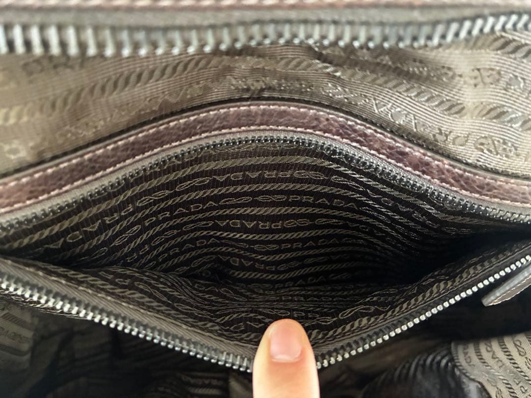 5*0様 PRADA プラダ トートバッグ ショルダーレザー TEAK 茶 VA - メルカリ