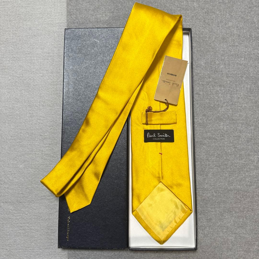 極美品 ポールスミス ネクタイ 金 黄色 無地 派手 結婚式 - メルカリ