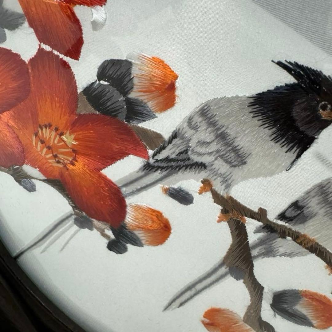 中国伝統工芸品 鳥 両面刺繍 - メルカリ