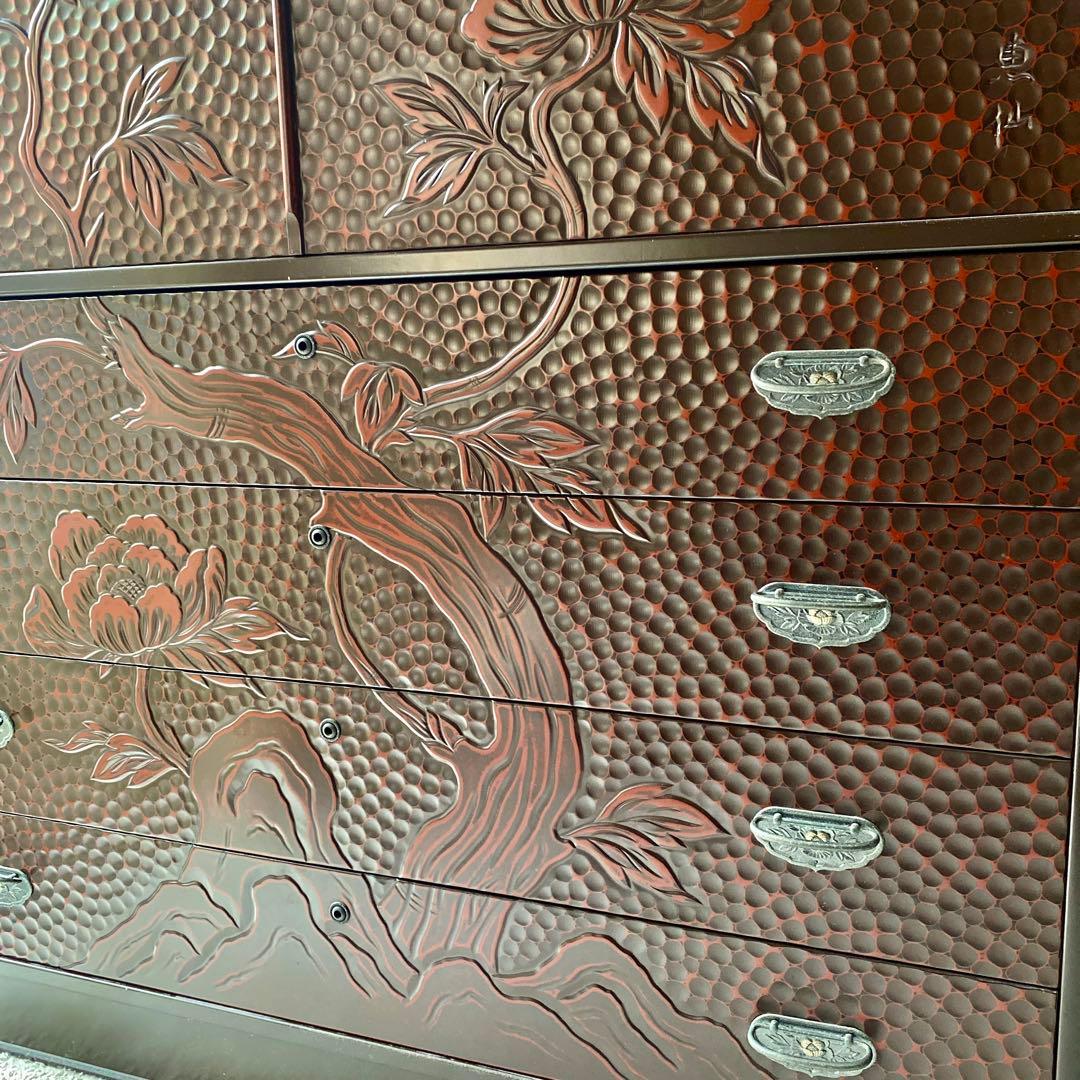 鎌倉彫り 佐藤恵仙作品 桐タンス 和箪笥 着物保管 高級 - メルカリ