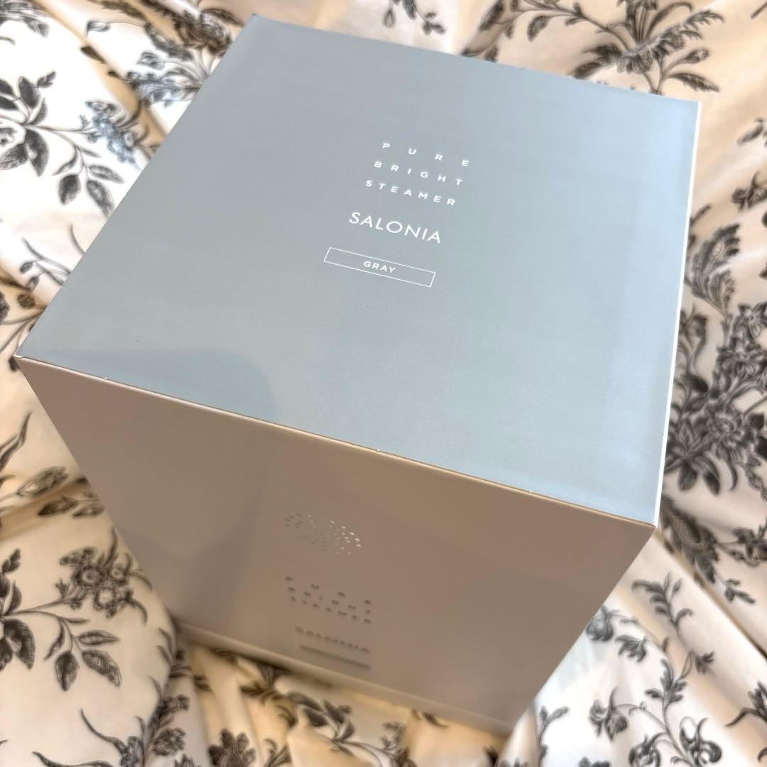 【新品未使用】 SALONIA サロニア ピュアブライトスチーマー グレー