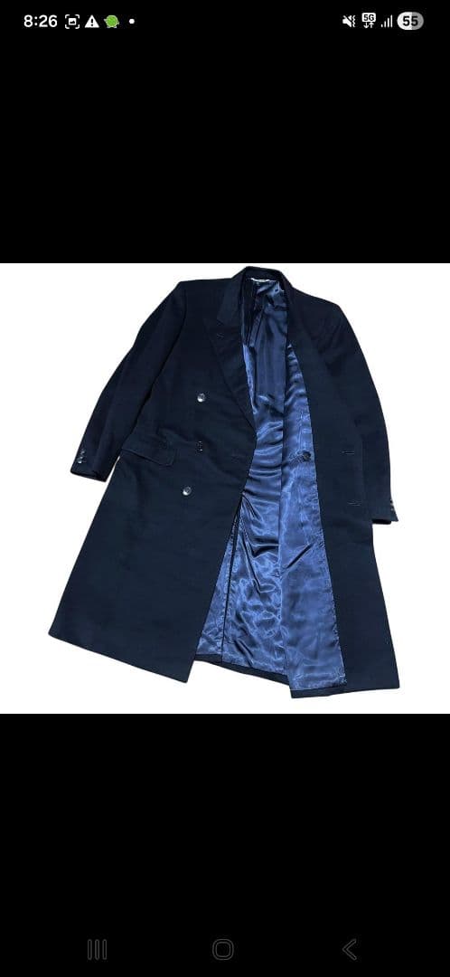 あ*郎様 美品 イタリア製 ゼニヤ カシミヤ90% ダブルブレスト コート