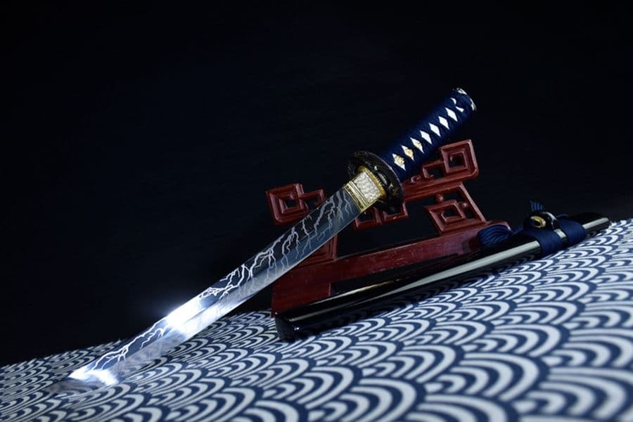 稲妻リブ差侍短刀 武具 刀装具 日本刀 模造刀 居合刀