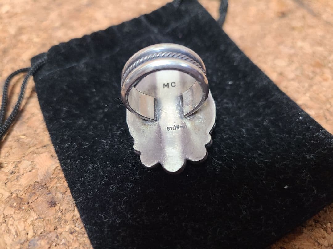ターコイズ シルバーリング MC刻印 インディアンジュエリー - メルカリ