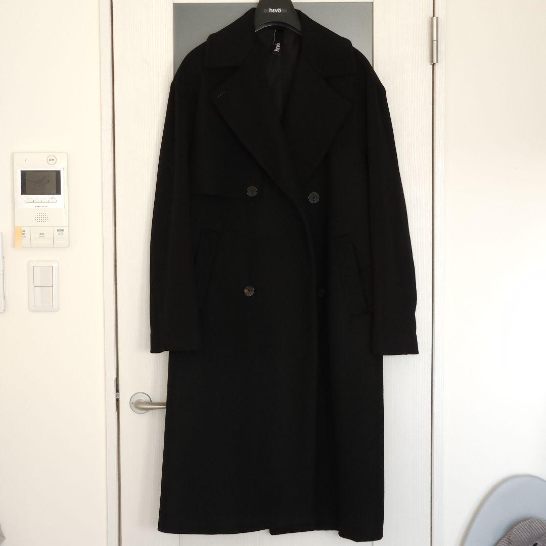 HEVO GALATONE ダブルブレスト コート 黒 48 - メルカリ