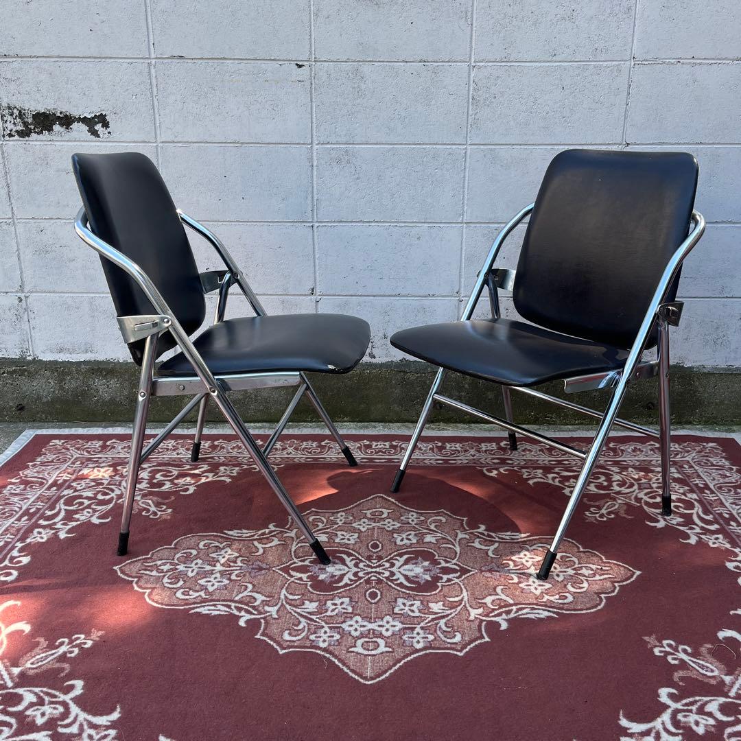 古家具 2点セット◾️チトセ 折り畳み椅子/ フォールディングチェア