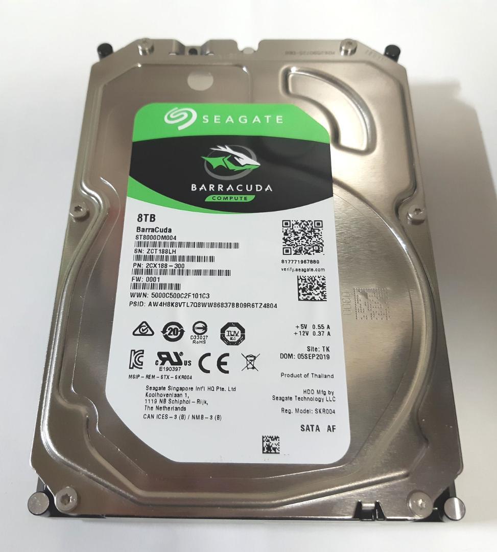 Seagate　ST8000DM004　8TB　3.5インチ　4台セット　中古
