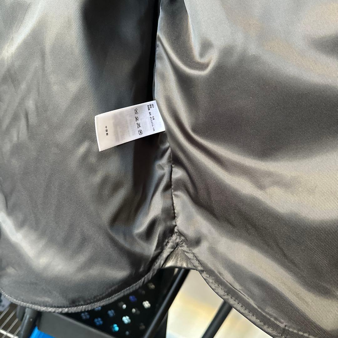 1.3mm 水染めカーフ使用 ロング丈レザーシャツ 一点物 サンプル L相当