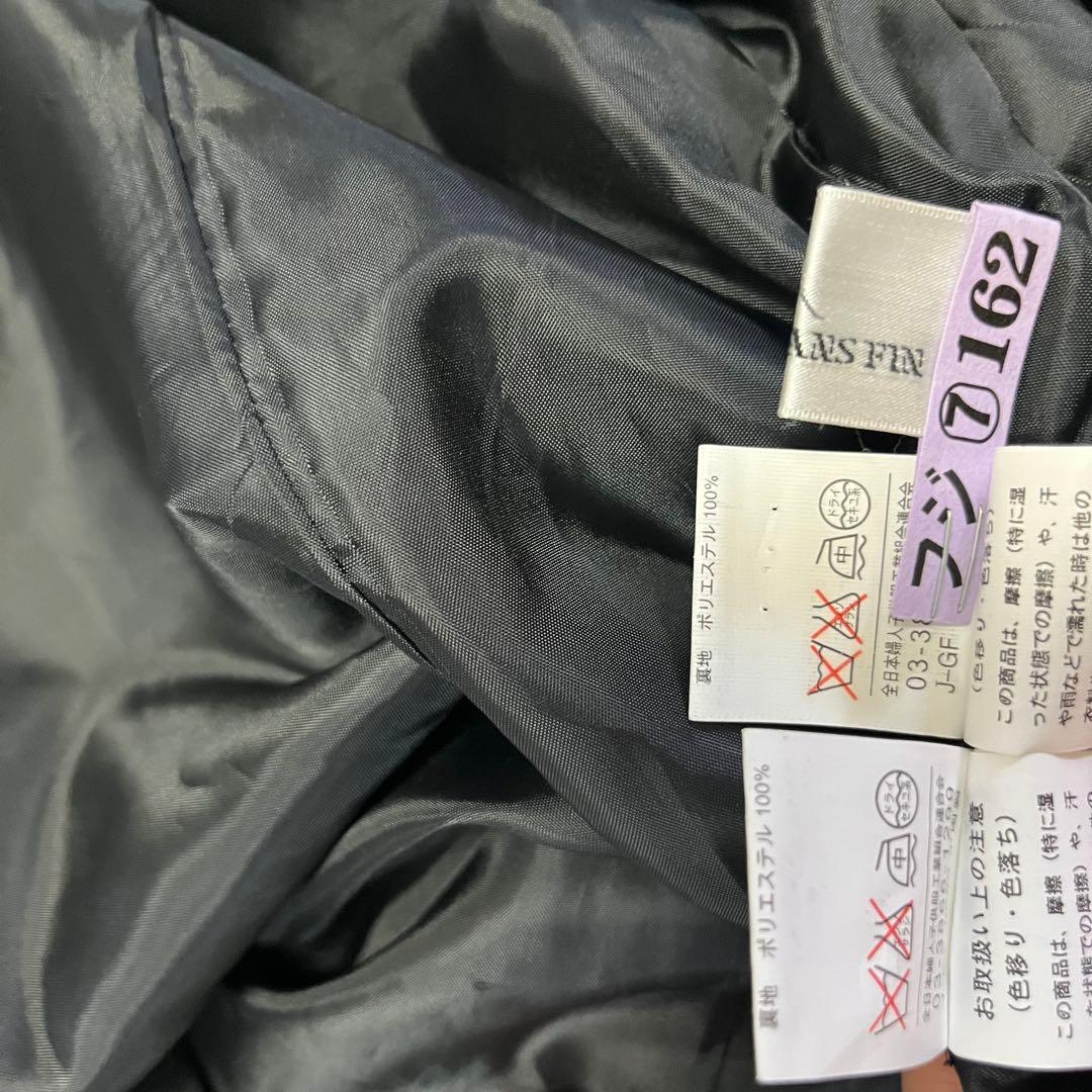 極美品【サンファン】希少 23号 7L 黒 ストレッチ ビジネス パンツ スーツ