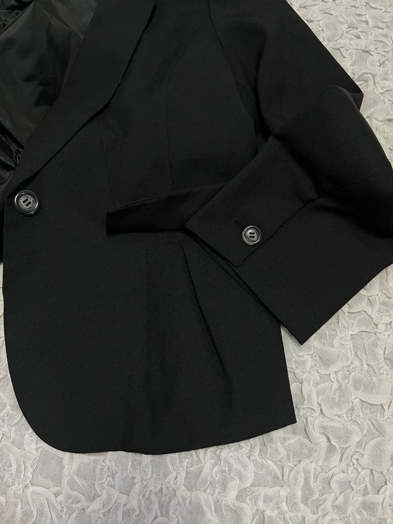 極美品【サンファン】希少 23号 7L 黒 ストレッチ ビジネス パンツ スーツ