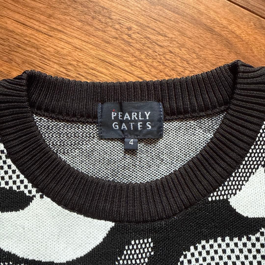 パーリーゲイツ メンズ ゴルフウェア ブラック ニット カモフラ 迷彩