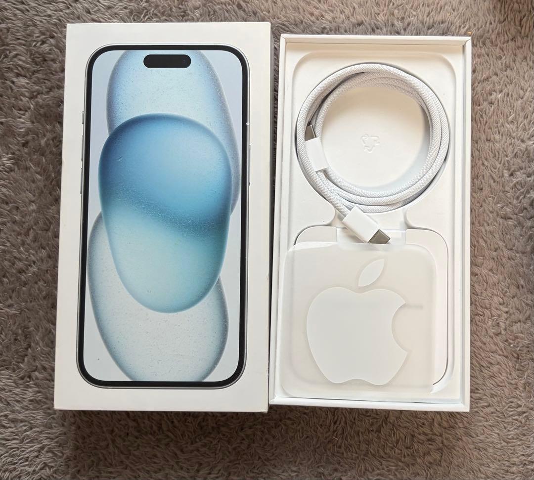 【美品】Apple iPhone 15 ブルー本体