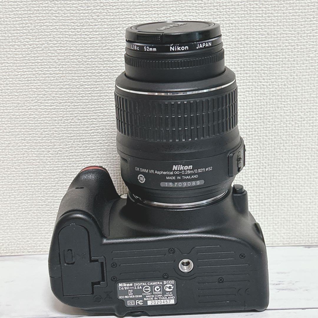【動作OK】　NIKON D5100 レンズ付き　一眼レフ