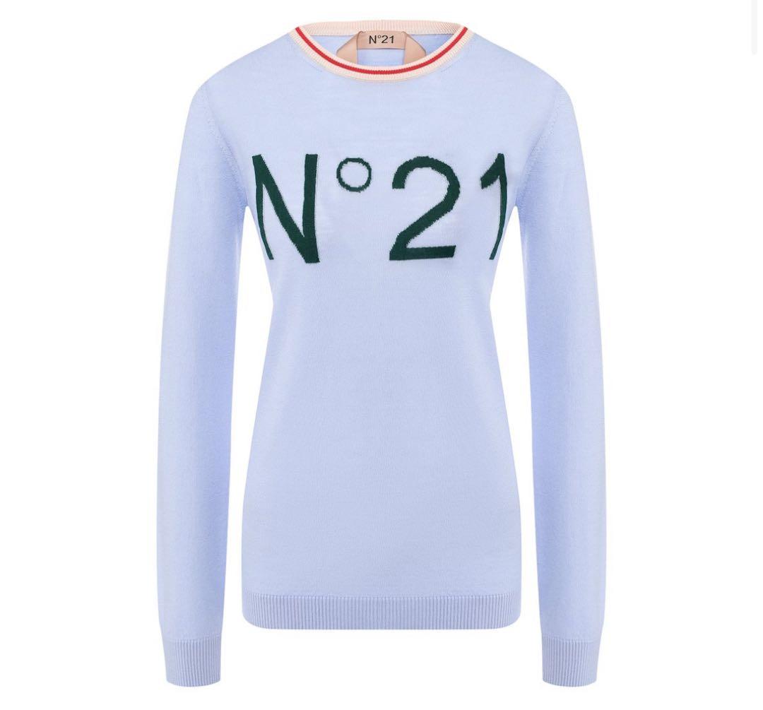N°21 ロゴ入り長袖ニットセーター N°21 ロゴ入り ニット - メルカリ