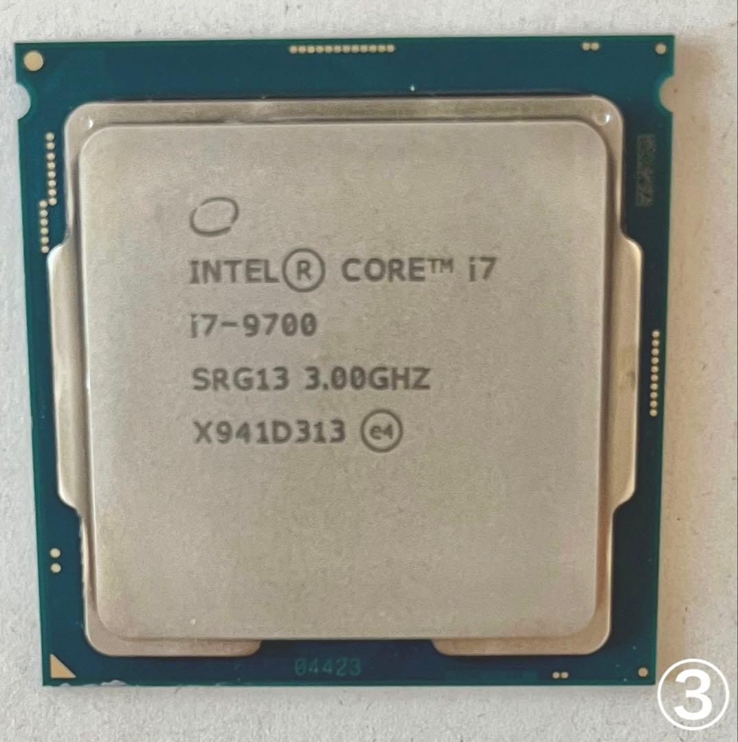 IntelCore i7-9700 CPULGA1151中古美品第9世代 8コア 中古 Intel Core i7 9700 (1151/3.00GHz/12M/C8/T8) 140316 （319463