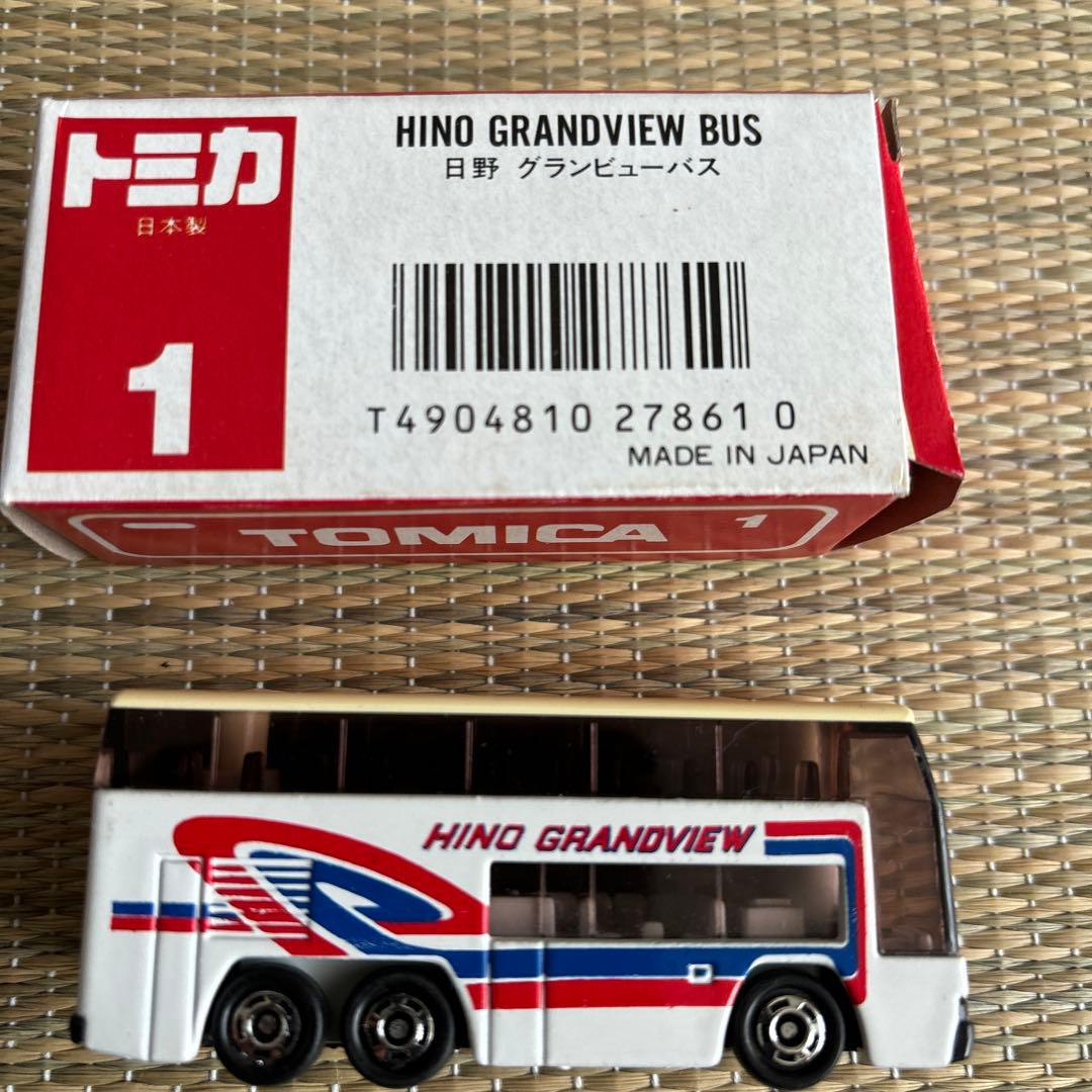 トミカ 1 日野 グランビューバス 2台（内1台日本製) - メルカリ