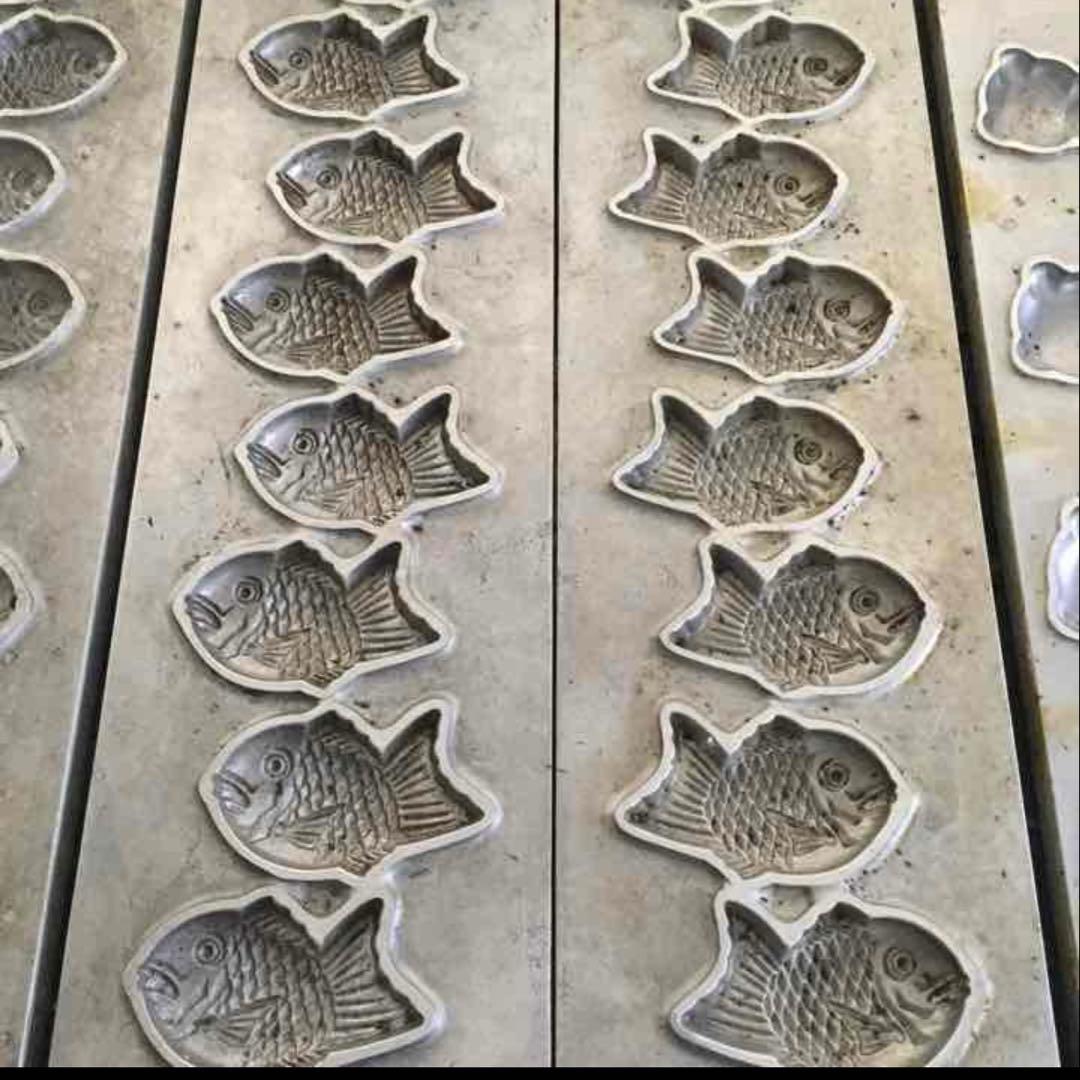 蜜元式たい焼き機 ガスたい焼き機 （ミツモト式） 3連式｜たい焼き道具｜藤田道具