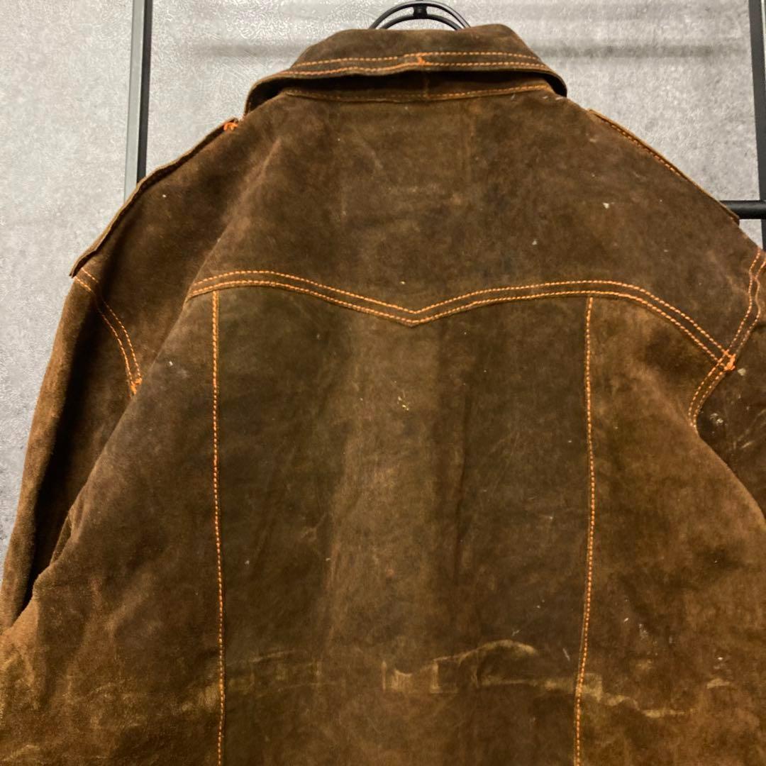 メキシコ製《US古着》ヴィンテージ スエード/レザー ジャケット メンズL-XL
