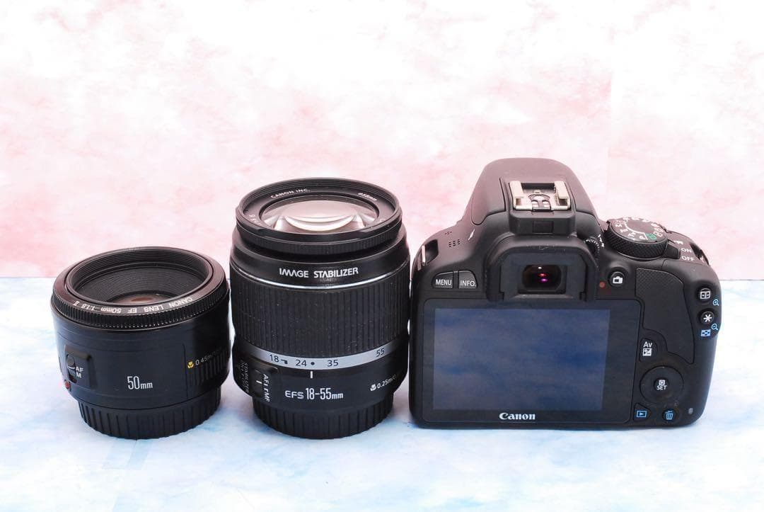 手ぶれ補正標準＆単焦点⭐︎キャノン Kiss X7⭐︎バッグ付⭐︎人物撮りに最適