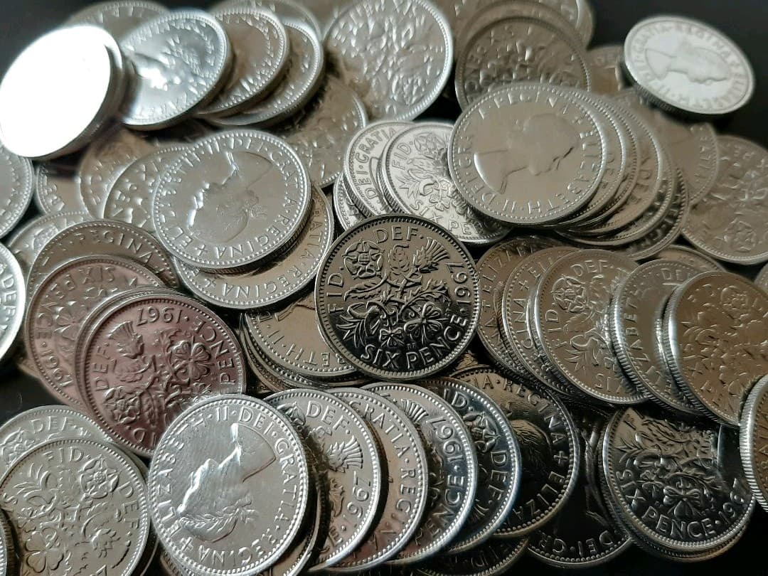 50枚セット 幸せのシックスペンス イギリス 6ペンス 英国ウェディング 230725023.jpg