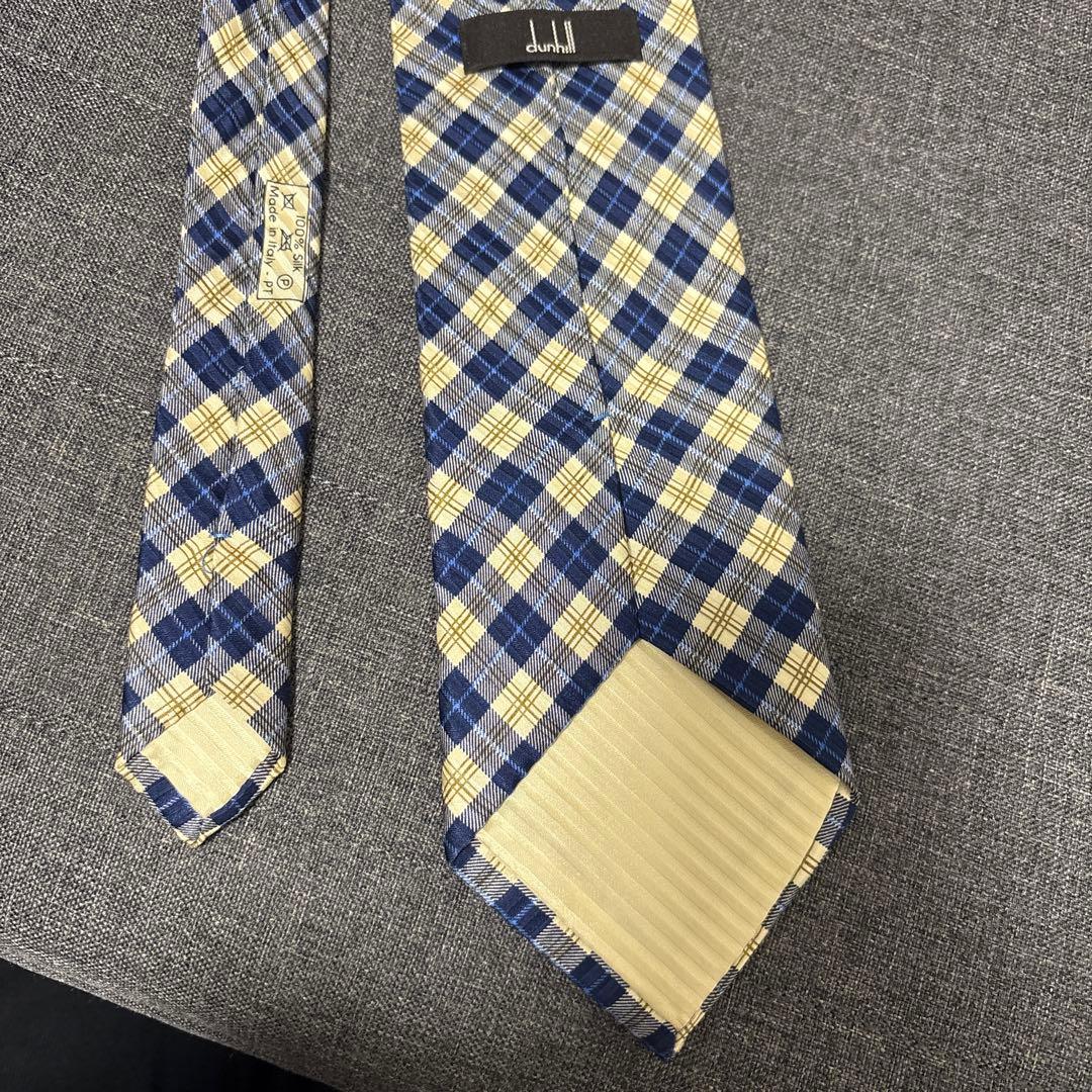dunhill ネクタイ ネイビー ブルー 花柄 パターン柄 - メルカリ