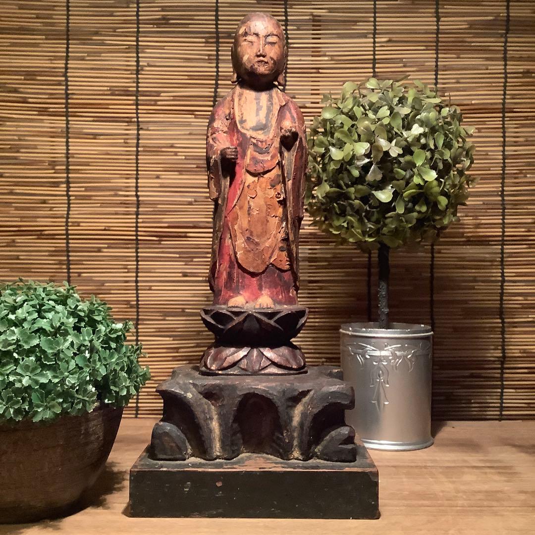 平安〜室町「如意宝珠地蔵菩薩」六道一尊・地蔵菩薩本願経・大乗大集地蔵・木彫彩色 地蔵菩薩立像 文化遺産オンライン