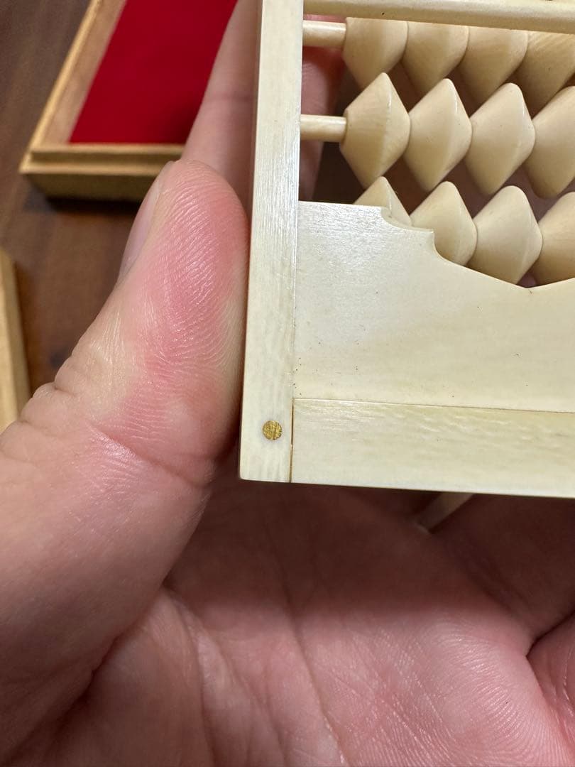 純金総○牙 御算盤 牙彫 初代 井上義雄之作 骨董古美術