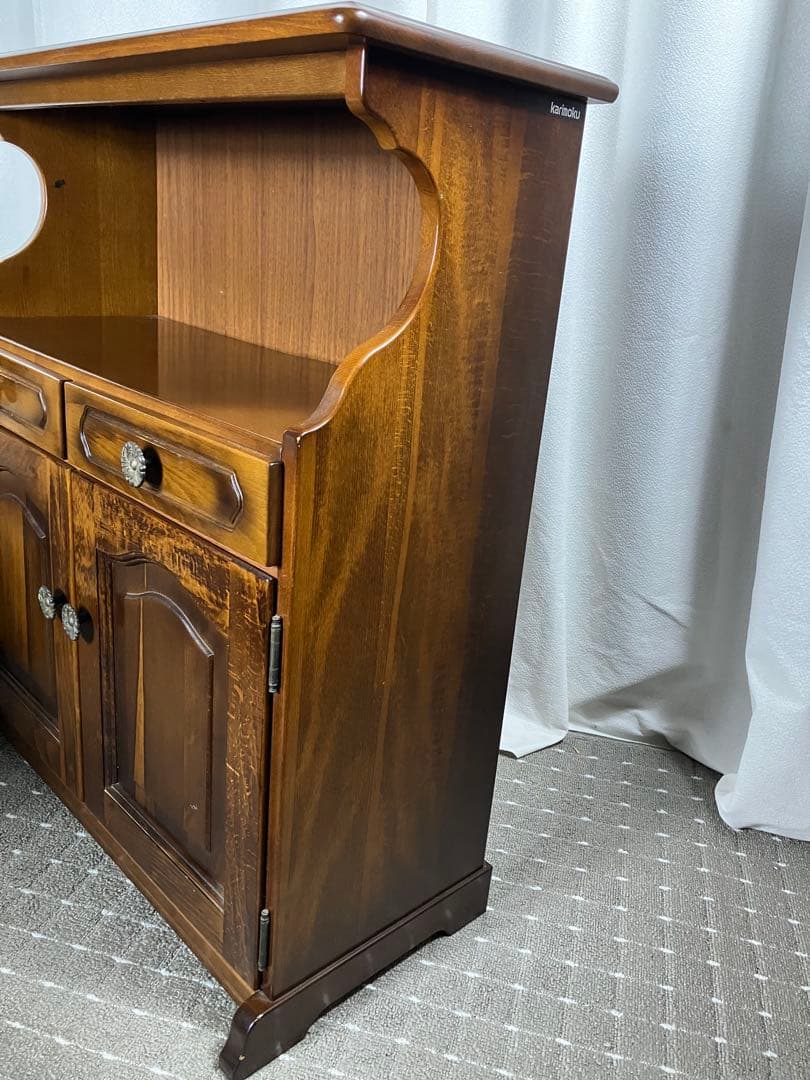 最終値下げ カリモク コロニアル サイドチェスト / レトロ電話台