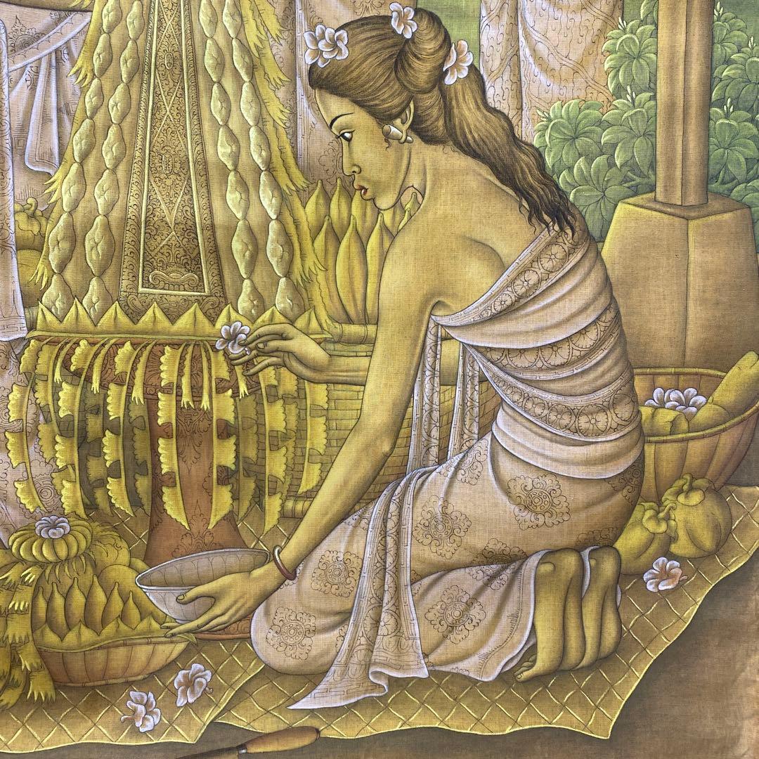 バリ島 巨大なウブド絵画 バリアート - メルカリ