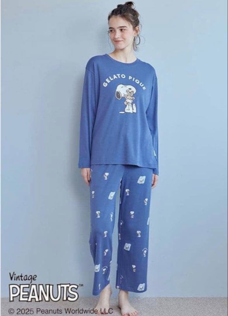 新品！ジェラートピケ♡Peanutsスヌーピールームウェア上下セットネイ
