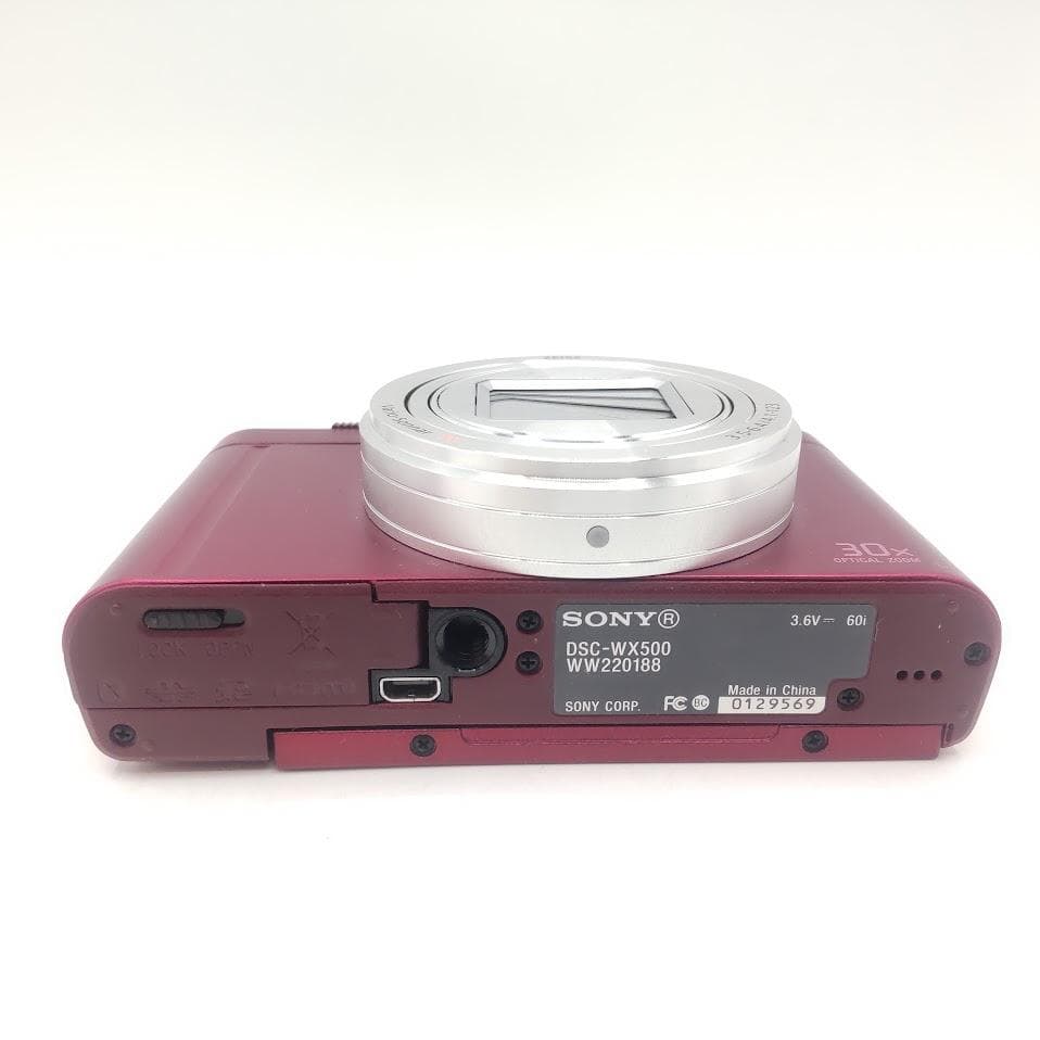 ★箱付 美品★ SONY ソニー DSC-WX500 デジカメ レッド 自撮り