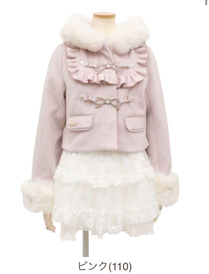 ♥様専用♡新品タグ♡リズリサ♡ビジューリボンショートファーフード