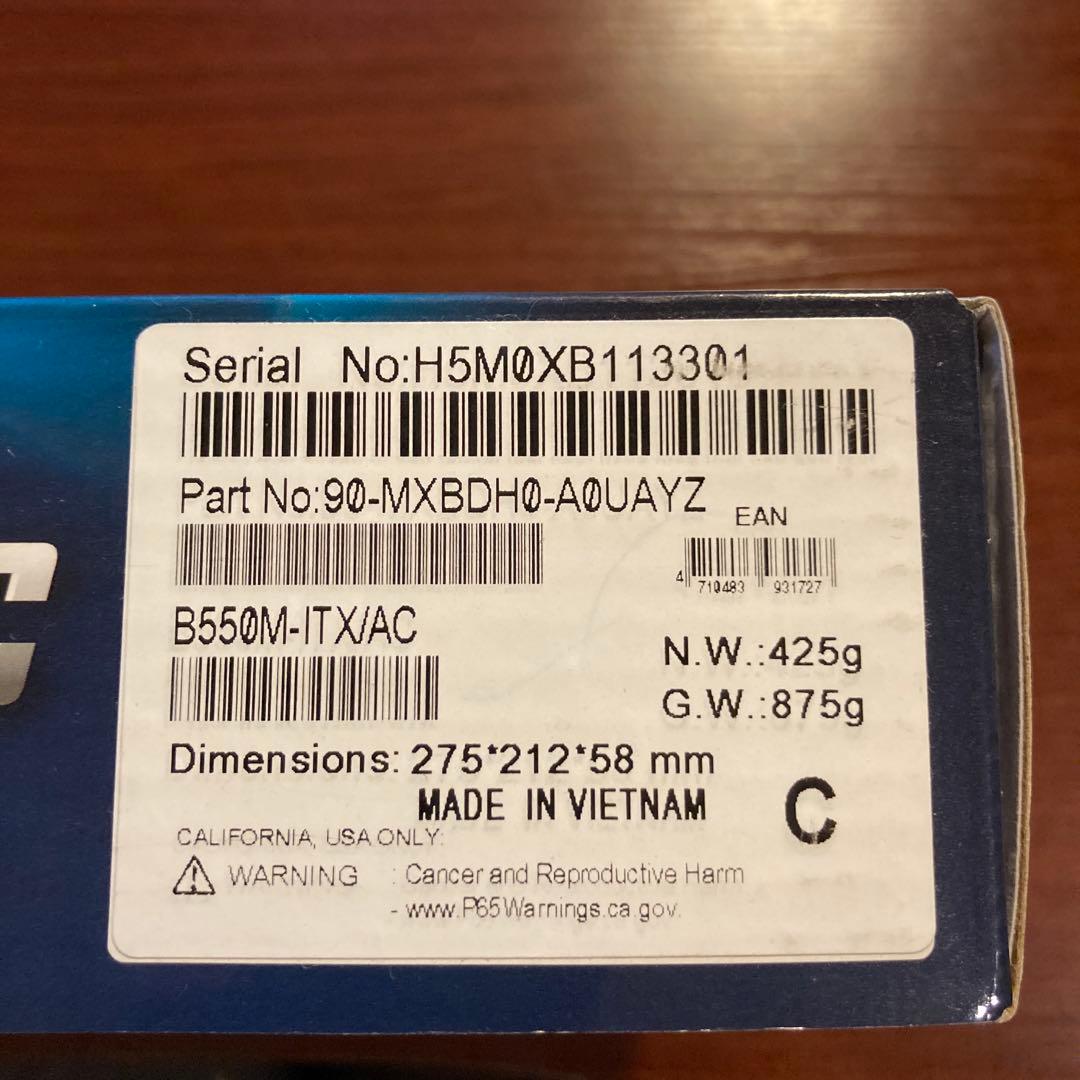 【領収証付】ASRock B550M-ITX/ac