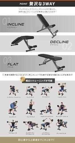 BARWING(バーウィング) 可変式 トレーニングベンチ 4WAY インクラA