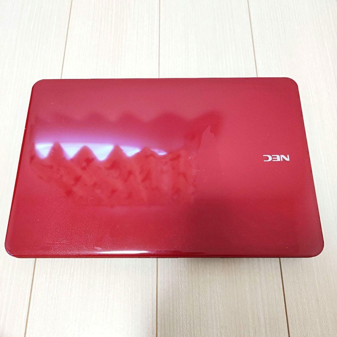 【良品】NEC オフィス ノートパソコン 赤 PC-LS550DS3ER