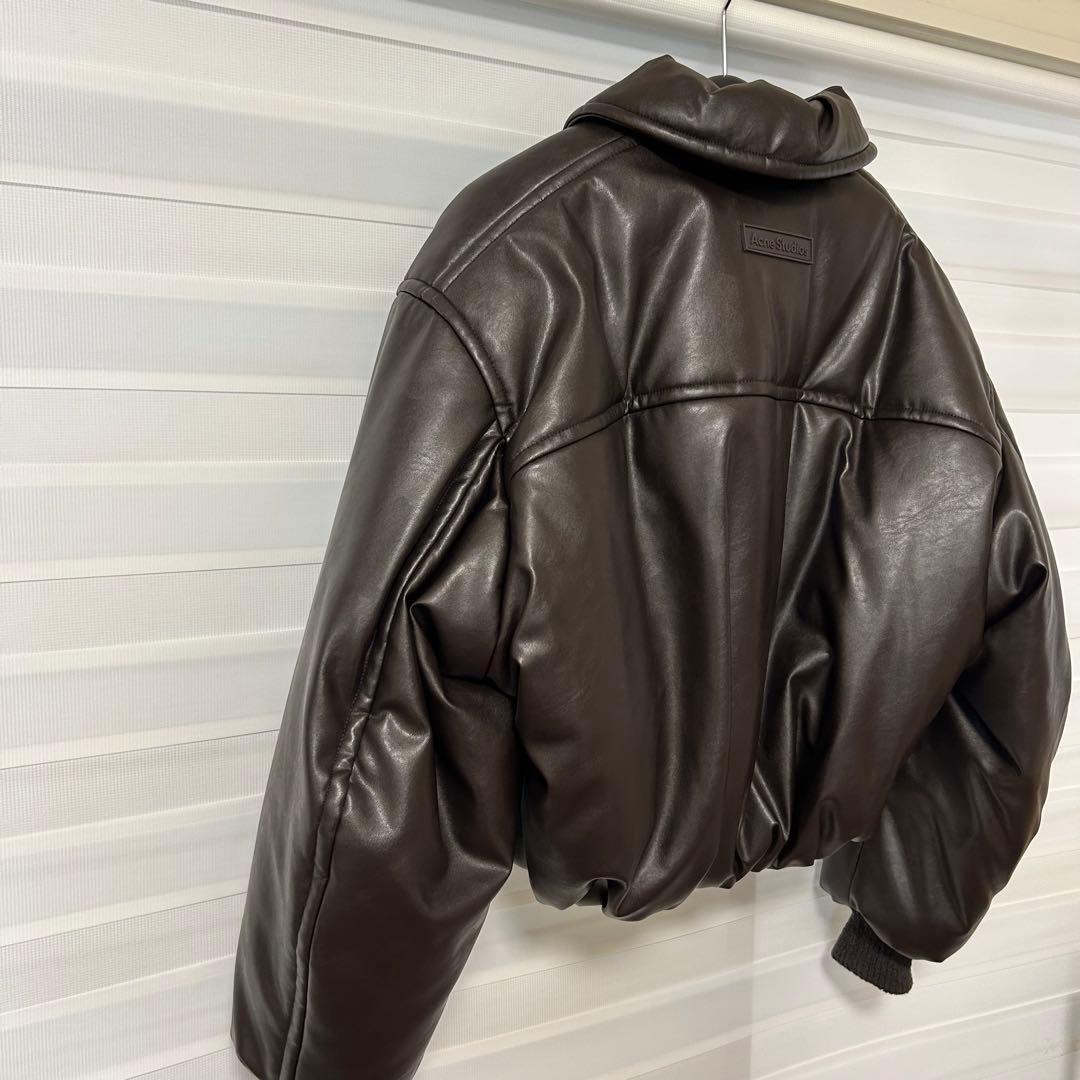 新品 Acne Studios コーティング ボンバージャケット ダークブラウン