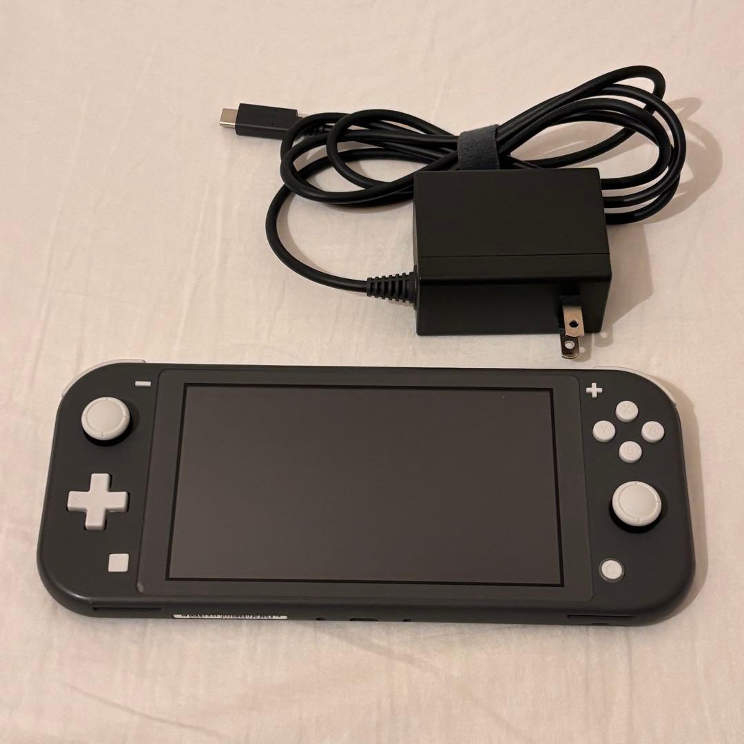 Nintendo Switch Lite グレー 充電器付き - メルカリ