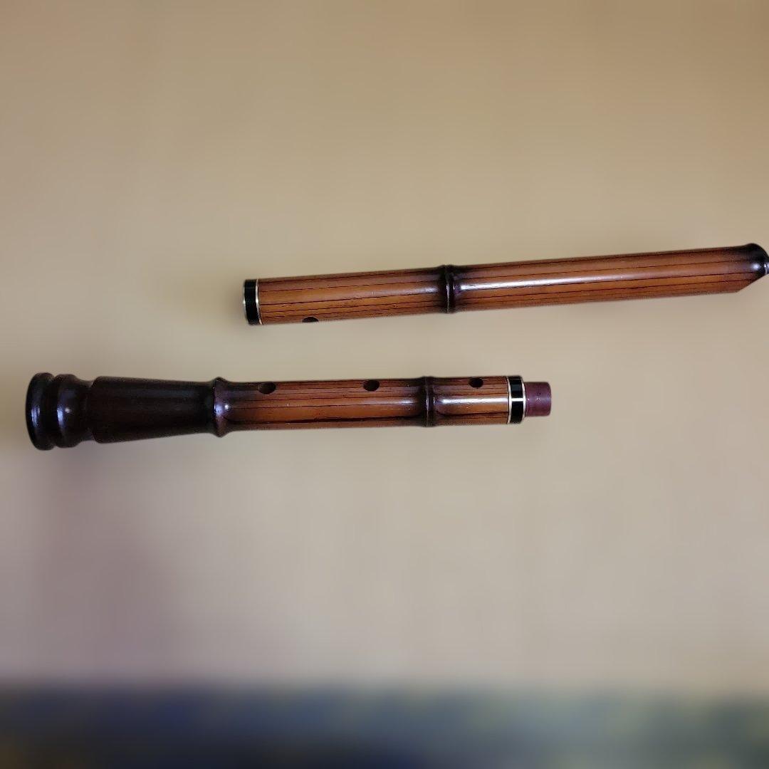 竹製 尺八 本体 5穴 専用ケース付き - メルカリ